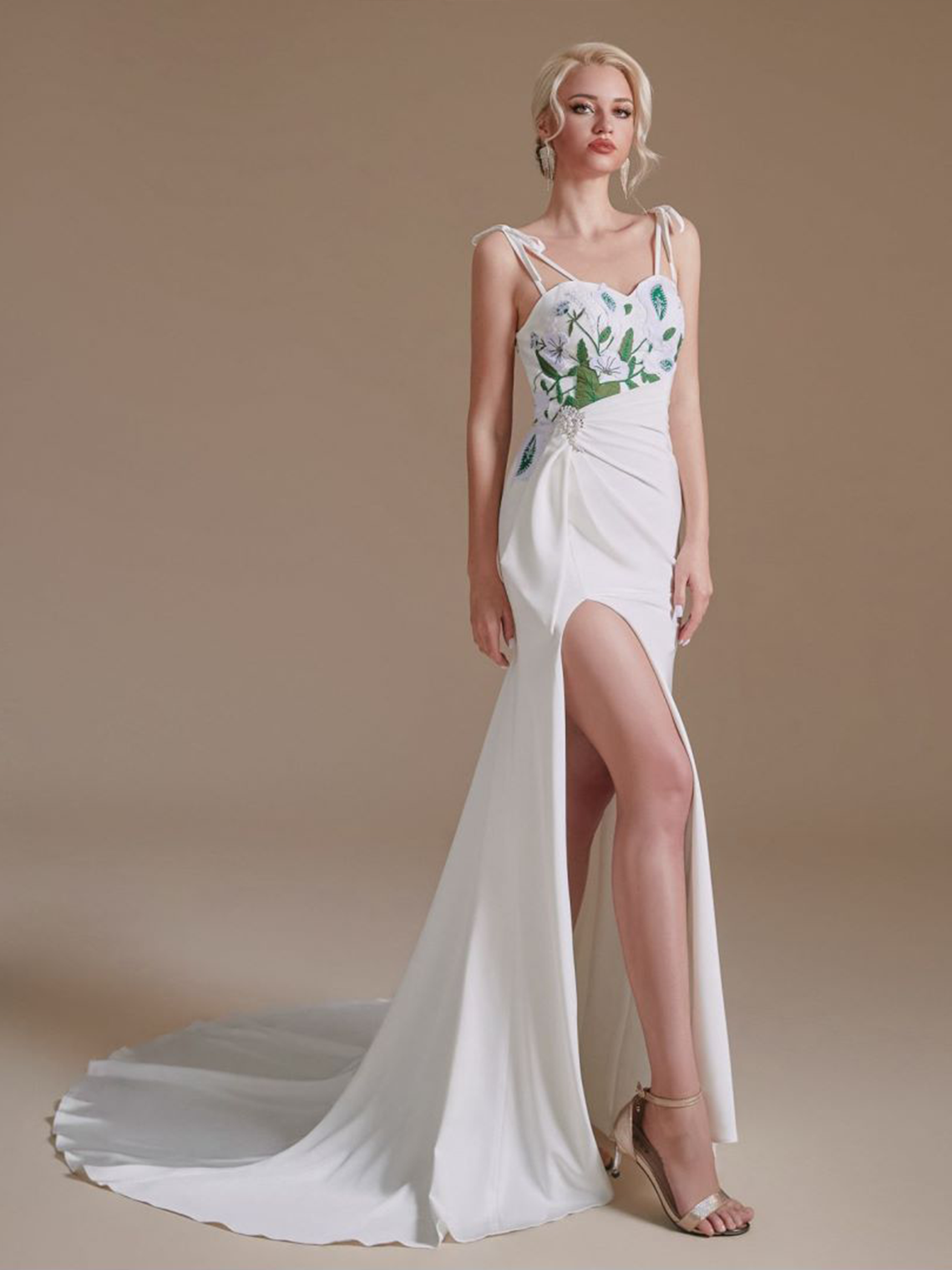 Trumpet/Mermaid Sexy Off the Shoulder Sweep/BrushTrain Wedding Dresses