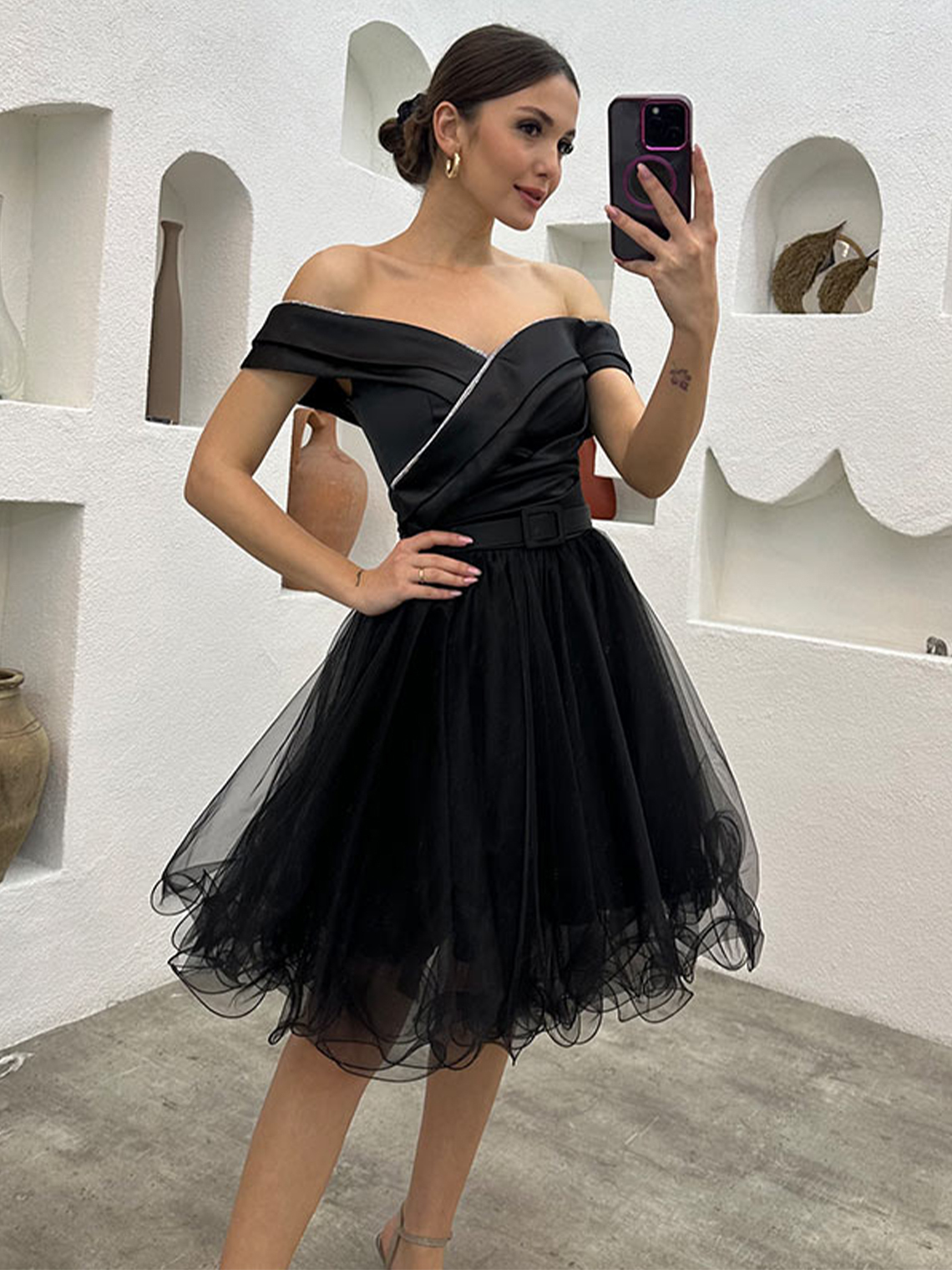 A-Line Off-The-Shoulder Sleeveless Homecoming Dresses