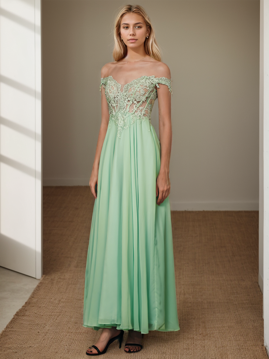 A-Line Prom Gown Wedding Party Formal Evening Dress Floor Length