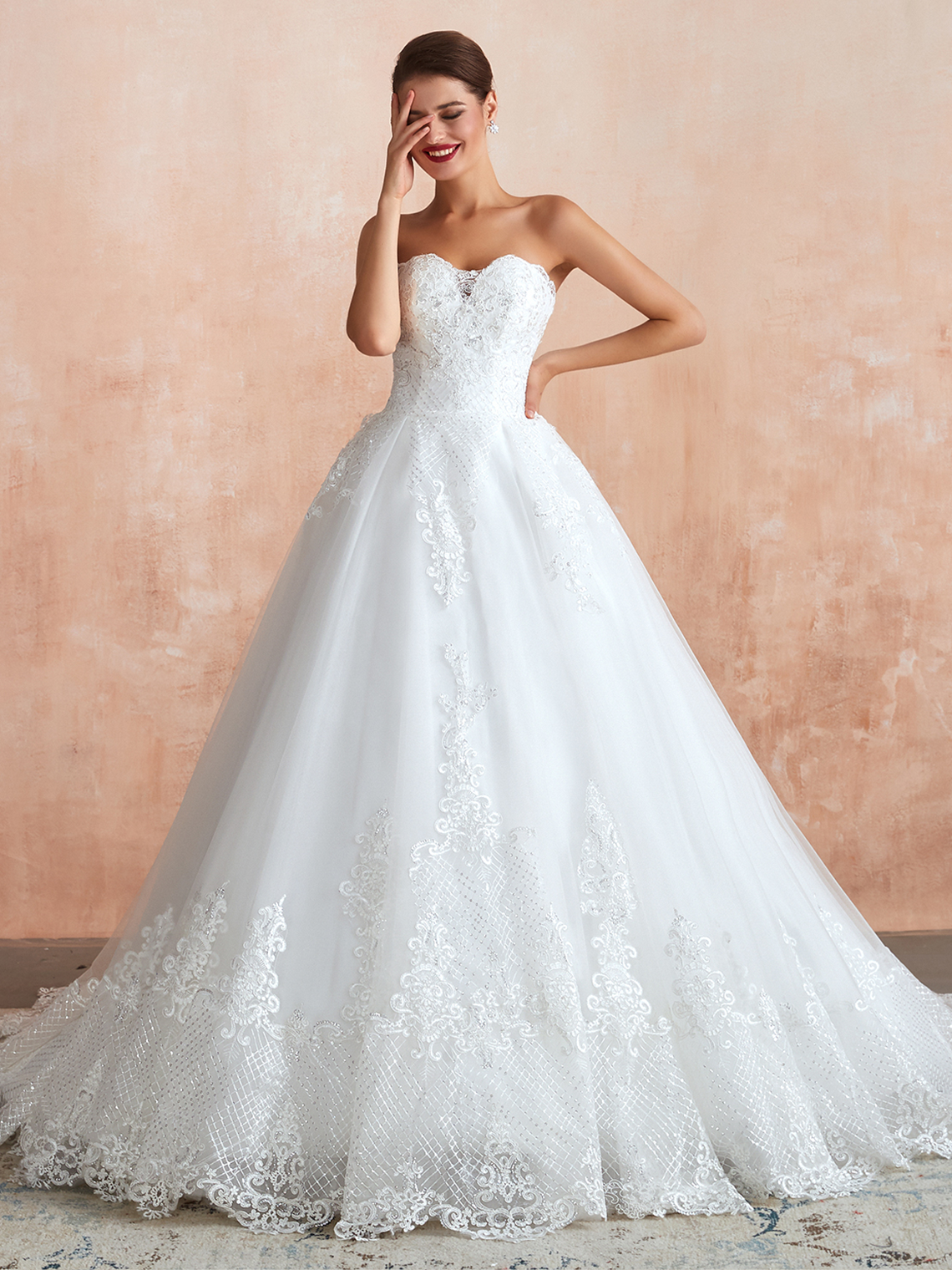 A-Line/Princess Formal Wedding Dresses Plus size Engagement Bridal Gow