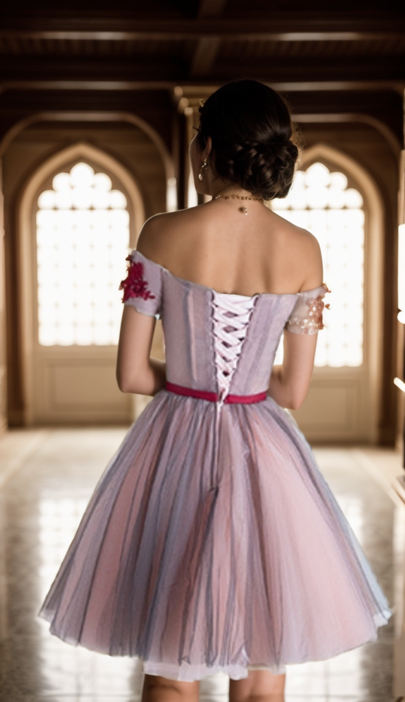 Ball Gown Sleeveless Spaghetti Straps Knee-Length Cocktail Homecoming Party Dress