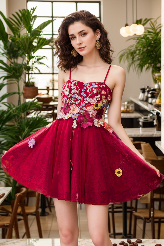 A-Line/Princess Sleeveless Off the Shoulder Knee-Length Cocktail Homecoming Party Dress