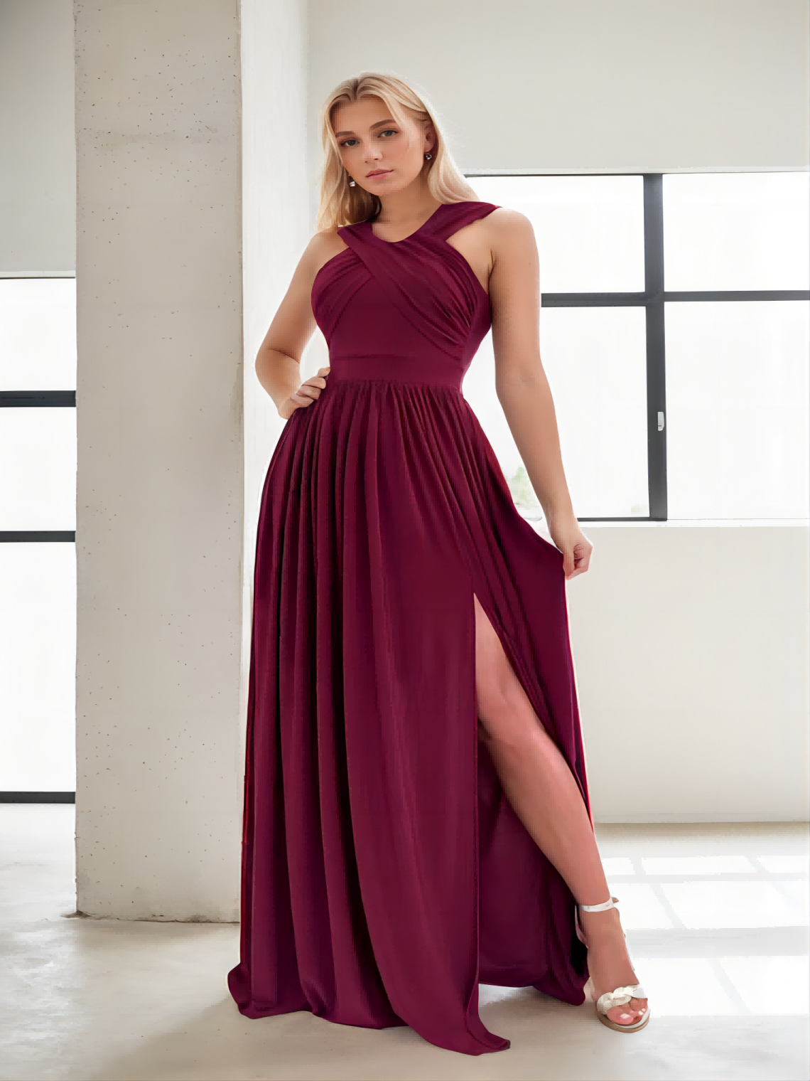 A-Line Prom Dresses Formal Wedding Bridesmaid Dress