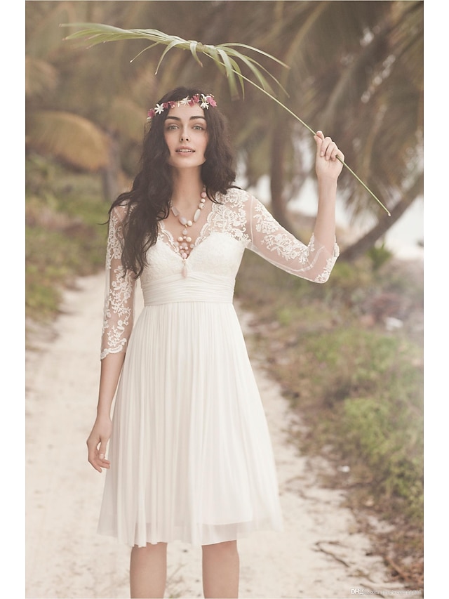 a-line floor-length little white dress wedding dress high neck sleeveless, supplier image 8