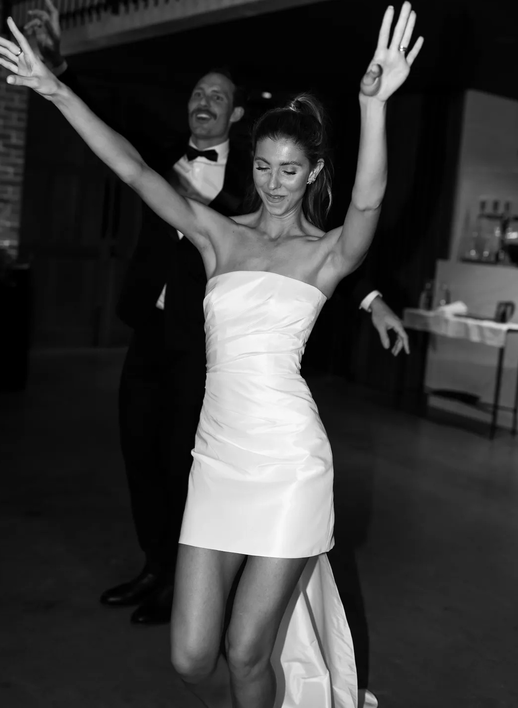 Little White Short Strapless Wedding Dresses