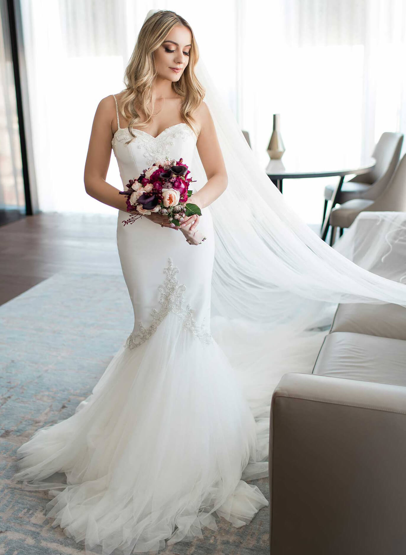 Classic Mermaid Sweetheart Wedding Dresses With Beading, product image 5