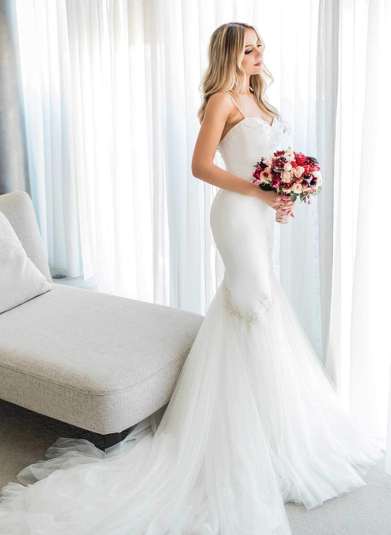 Classic Mermaid Sweetheart Wedding Dresses With Beading, product image 9