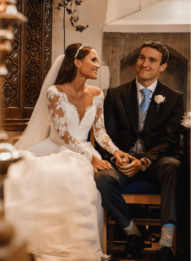 Boho Lace Long Sleeves Princess Wedding Dresses, product image 3