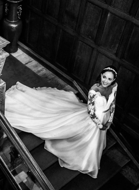Boho Lace Long Sleeves Princess Wedding Dresses, product image 4