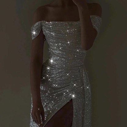 Mermaid Trumpet Sweep Brush Train Prom Dresses Evening Gown 