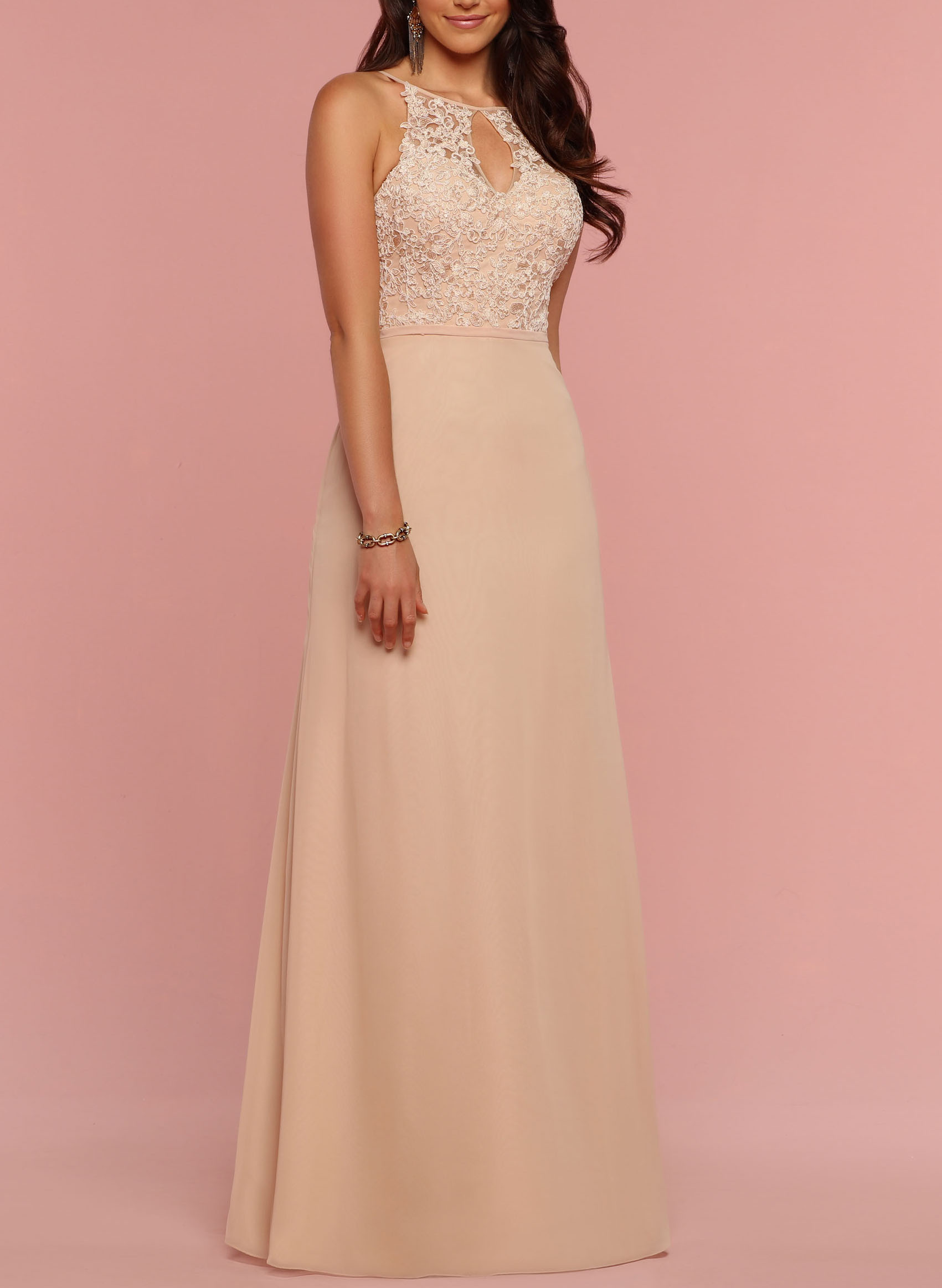 Lace A-Line Elegant Bridesmaid Dresses, image 1