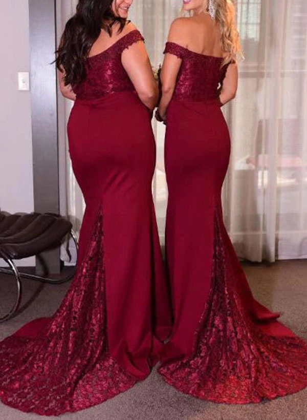 Trumpet/Mermaid Elastic Satin Bridesmaid Dresses With Sequins