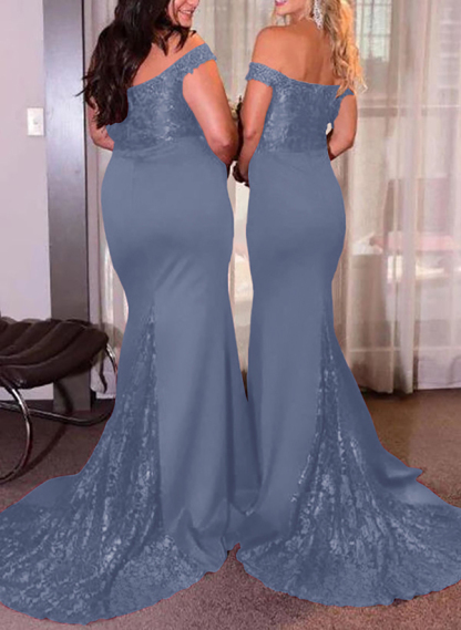 Trumpet/Mermaid Elastic Satin Bridesmaid Dresses With Sequins