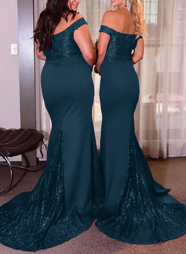 Trumpet/Mermaid Elastic Satin Bridesmaid Dresses With Sequins