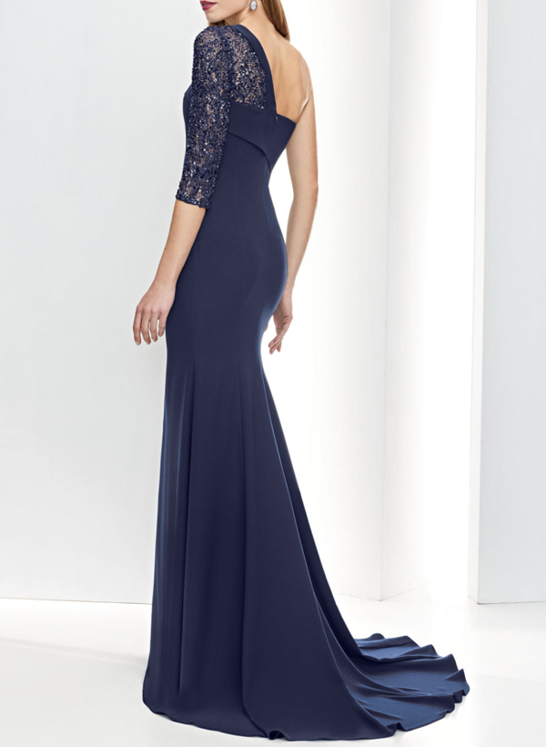 Trumpet/Mermaid Elastic Satin Mother Of The Bride Dresses With Sequins