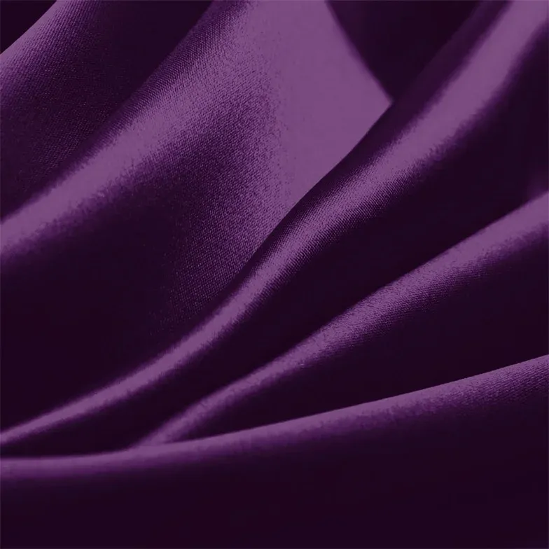 Grape Charmeuse Fabric By The 1/2 Yard