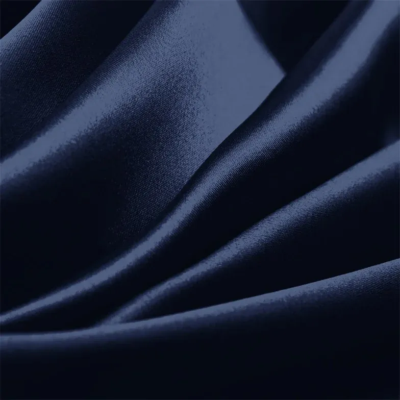 Navy Blue Charmeuse Fabric By The 1/2 Yard