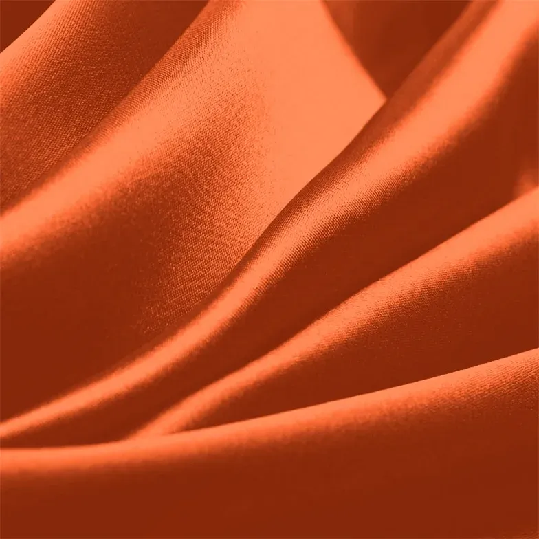Orange Charmeuse Fabric By The 1/2 Yard