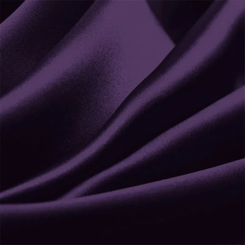 Plum Charmeuse Fabric By The 1/2 Yard