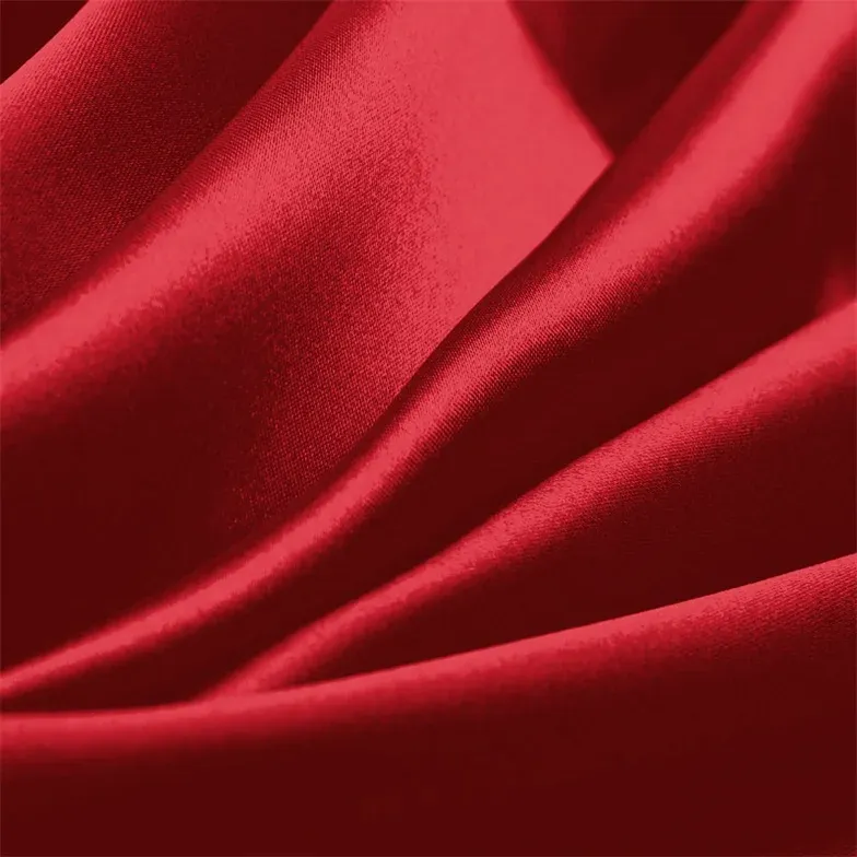 Red Charmeuse Fabric By The 1/2 Yard
