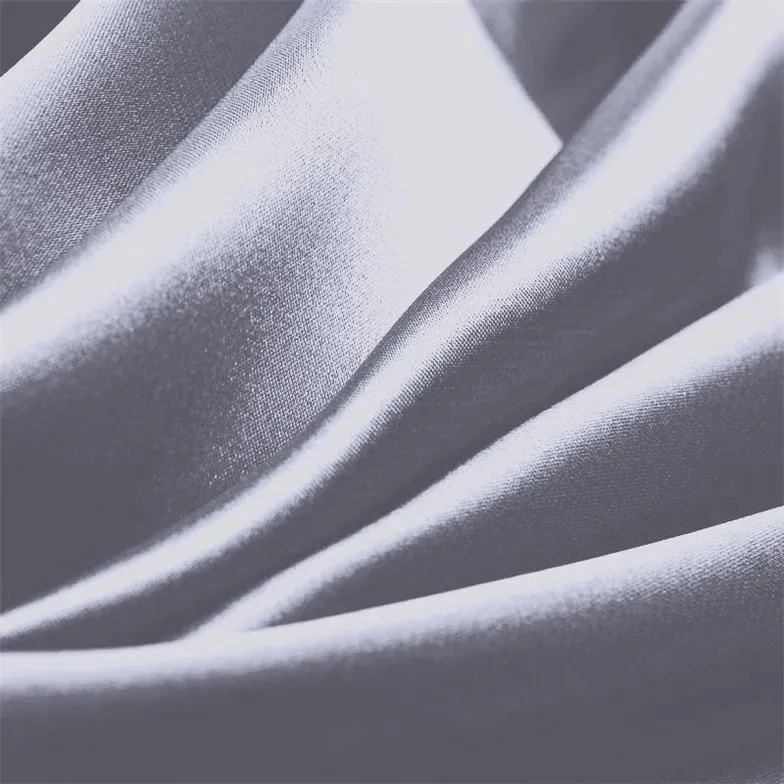 Silver Charmeuse Fabric By The 1/2 Yard