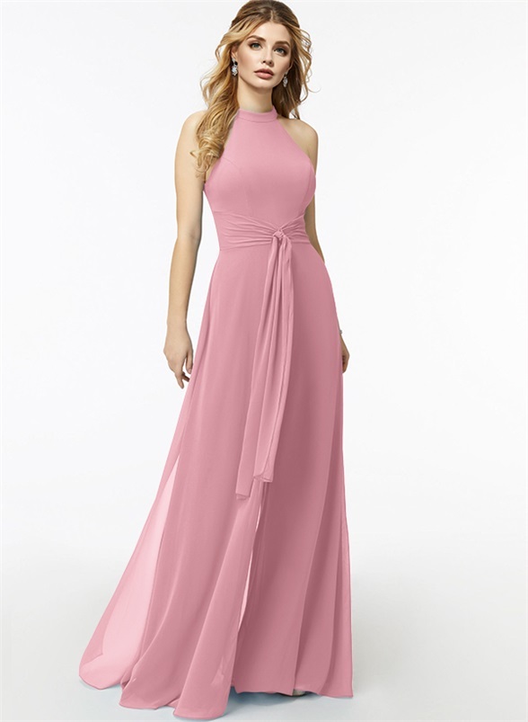 Jumpsuit/Pantsuit High Neck Bridesmaid Dresses With Cascading Ruffles, product image 24