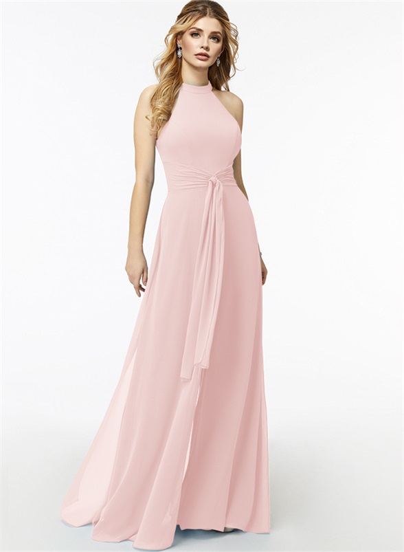 Jumpsuit/Pantsuit High Neck Bridesmaid Dresses With Cascading Ruffles, product image 27