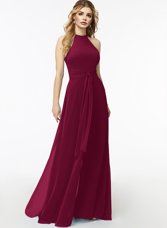 Jumpsuit/Pantsuit High Neck Bridesmaid Dresses With Cascading Ruffles, product image 16