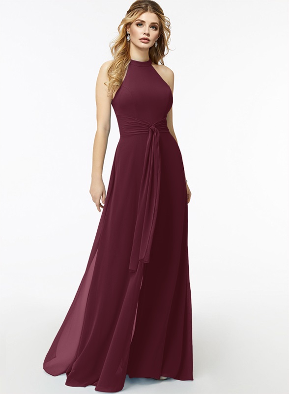 Jumpsuit/Pantsuit High Neck Bridesmaid Dresses With Cascading Ruffles, product image 15