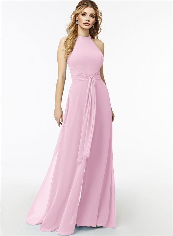 Jumpsuit/Pantsuit High Neck Bridesmaid Dresses With Cascading Ruffles, product image 28