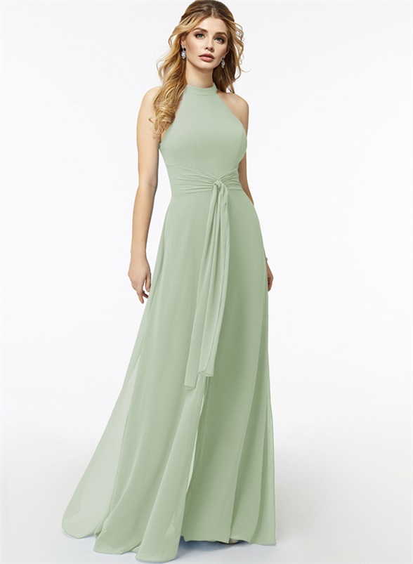 Jumpsuit/Pantsuit High Neck Bridesmaid Dresses With Cascading Ruffles, product image 49