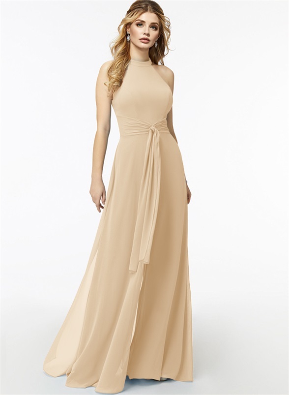 Jumpsuit/Pantsuit High Neck Bridesmaid Dresses With Cascading Ruffles, product image 53