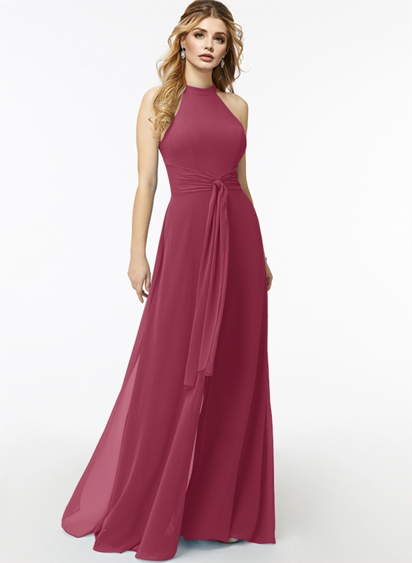 Jumpsuit/Pantsuit High Neck Bridesmaid Dresses With Cascading Ruffles, product image 17