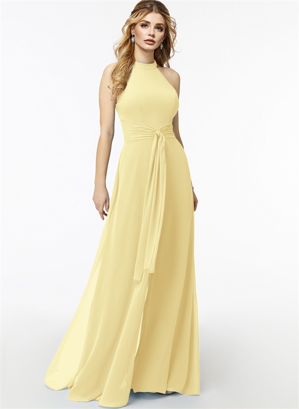 Jumpsuit/Pantsuit High Neck Bridesmaid Dresses With Cascading Ruffles, product image 56