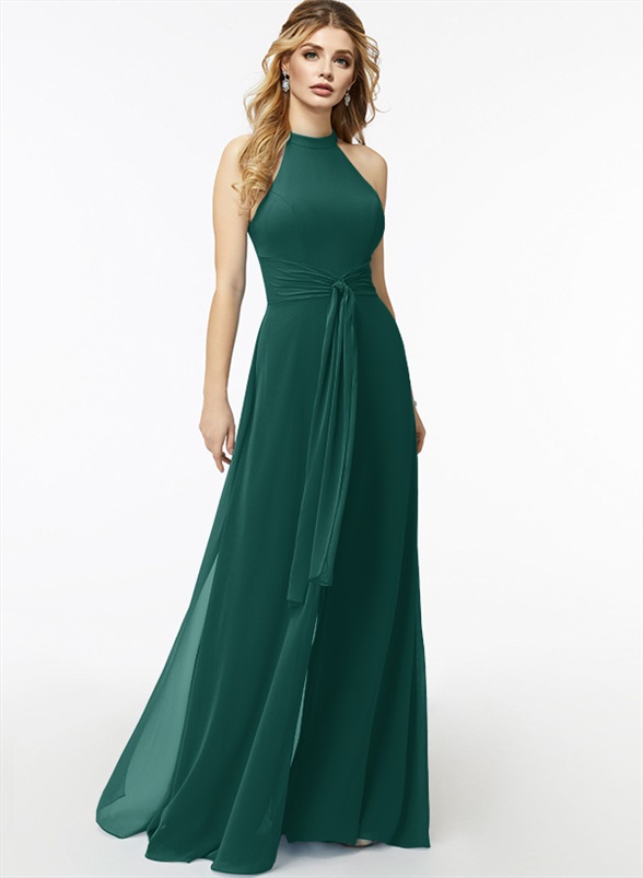 Jumpsuit/Pantsuit High Neck Bridesmaid Dresses With Cascading Ruffles, product image 43