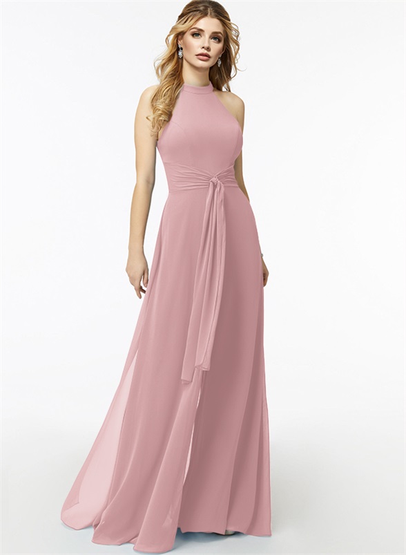 Jumpsuit/Pantsuit High Neck Bridesmaid Dresses With Cascading Ruffles, product image 22