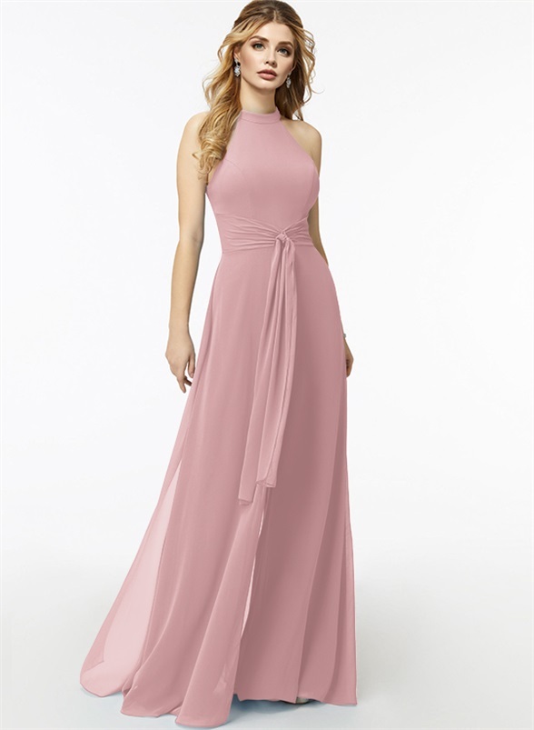 Jumpsuit/Pantsuit High Neck Bridesmaid Dresses With Cascading Ruffles, product image 22