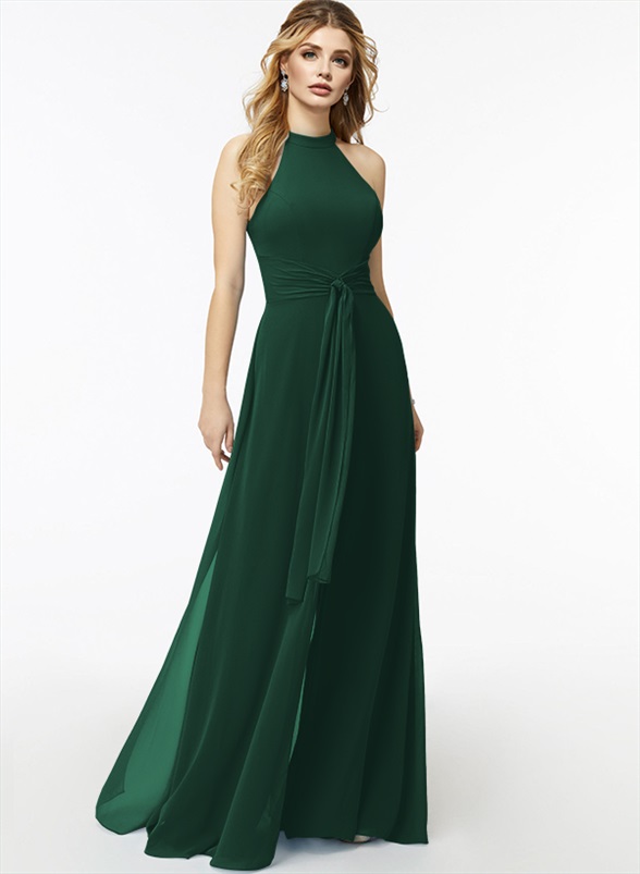 Jumpsuit/Pantsuit High Neck Bridesmaid Dresses With Cascading Ruffles, product image 44