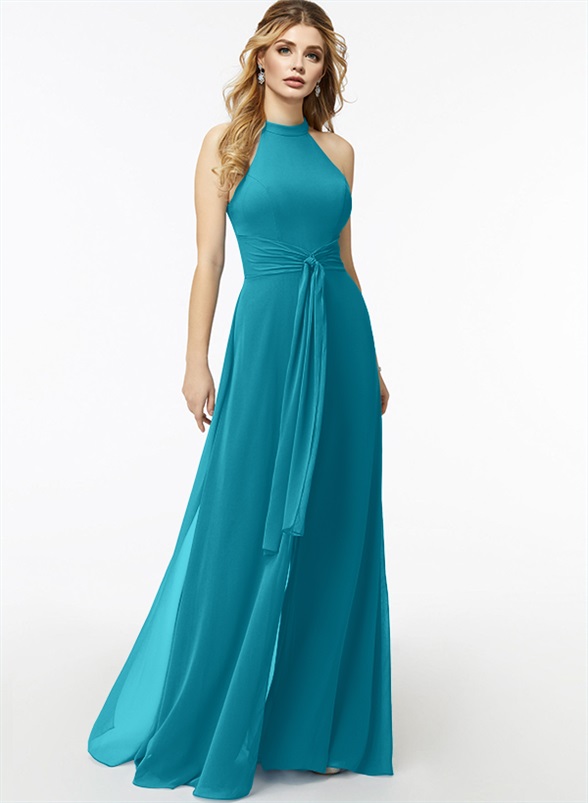 Jumpsuit/Pantsuit High Neck Bridesmaid Dresses With Cascading Ruffles, product image 48