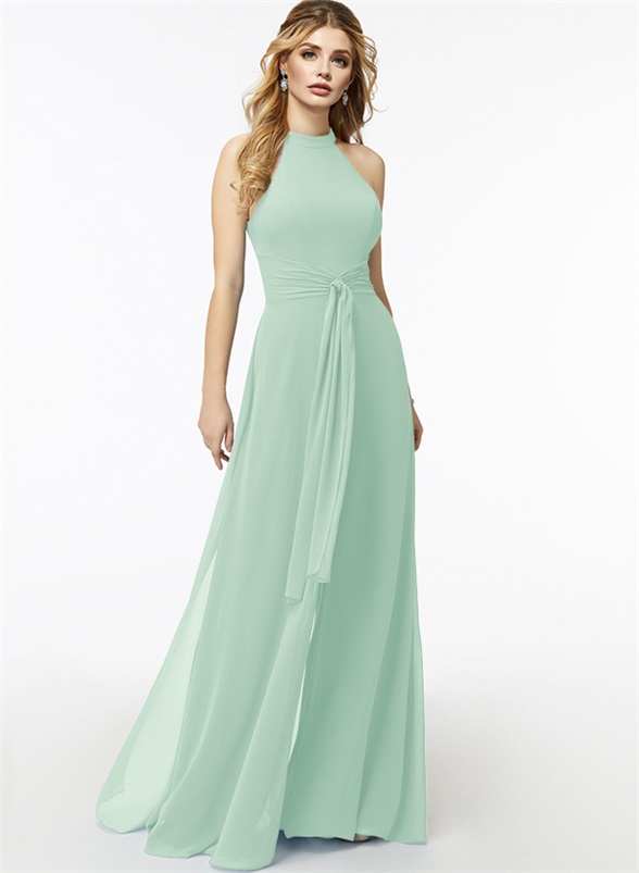 Jumpsuit/Pantsuit High Neck Bridesmaid Dresses With Cascading Ruffles, product image 51