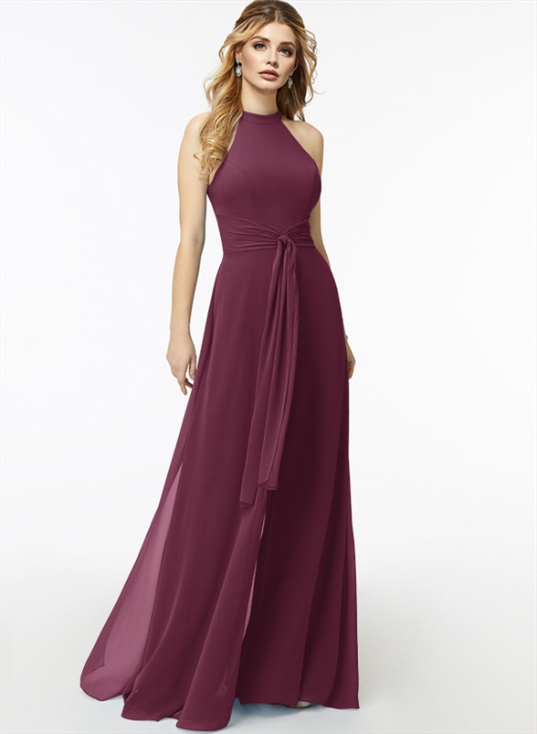 Jumpsuit/Pantsuit High Neck Bridesmaid Dresses With Cascading Ruffles, product image 18