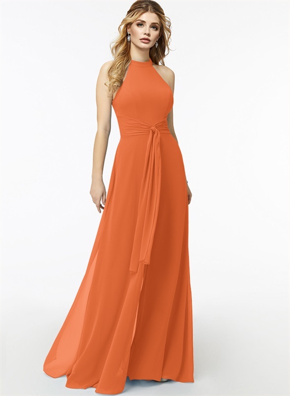Jumpsuit/Pantsuit High Neck Bridesmaid Dresses With Cascading Ruffles, product image 58