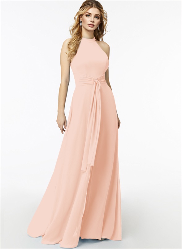 Jumpsuit/Pantsuit High Neck Bridesmaid Dresses With Cascading Ruffles, product image 23