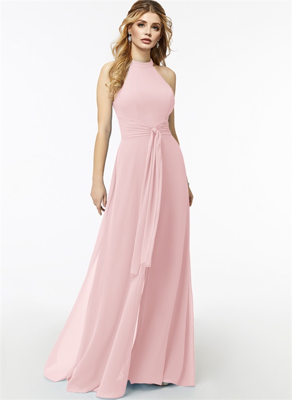 Jumpsuit/Pantsuit High Neck Bridesmaid Dresses With Cascading Ruffles, product image 25