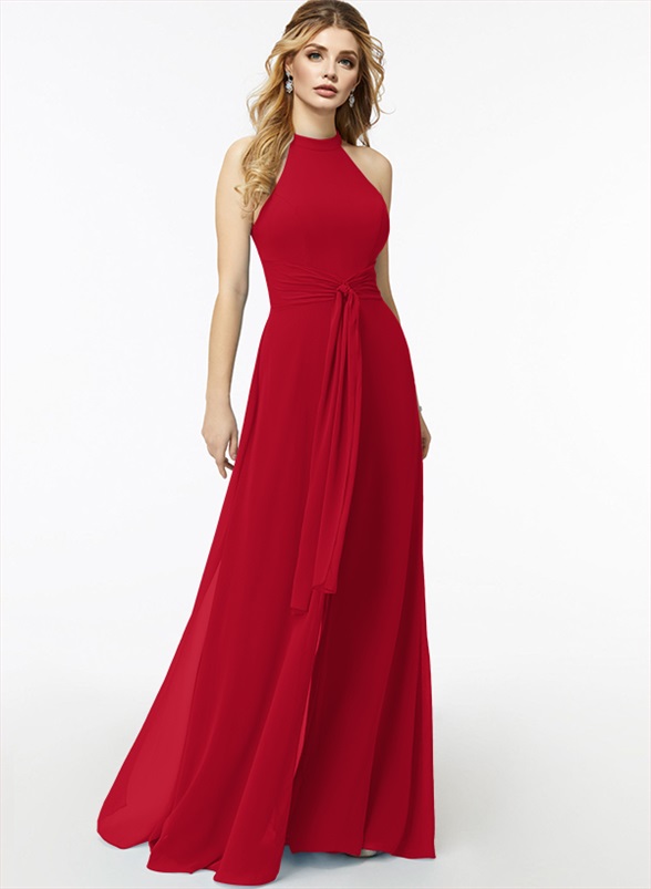 Jumpsuit/Pantsuit High Neck Bridesmaid Dresses With Cascading Ruffles, product image 19