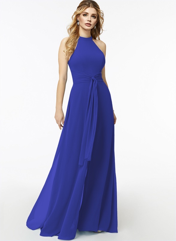 Jumpsuit/Pantsuit High Neck Bridesmaid Dresses With Cascading Ruffles, product image 9