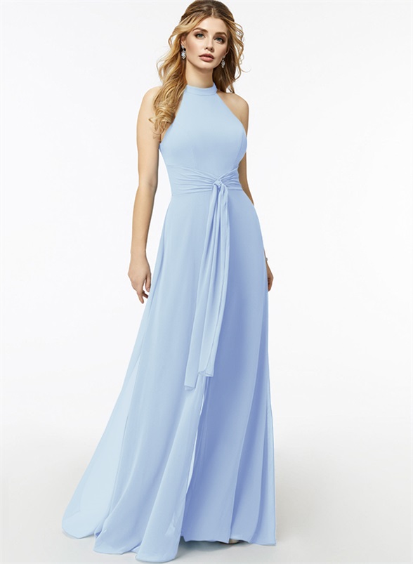 Jumpsuit/Pantsuit High Neck Bridesmaid Dresses With Cascading Ruffles, product image 13