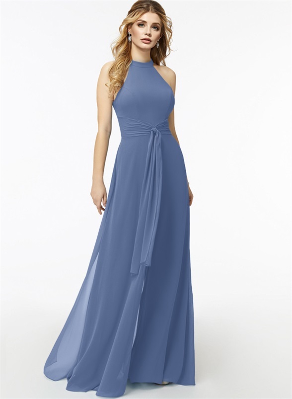 Jumpsuit/Pantsuit High Neck Bridesmaid Dresses With Cascading Ruffles, product image 6
