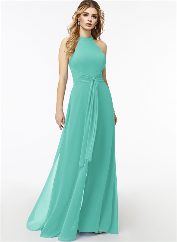 Jumpsuit/Pantsuit High Neck Bridesmaid Dresses With Cascading Ruffles, product image 52