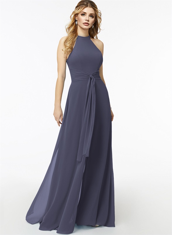 Jumpsuit/Pantsuit High Neck Bridesmaid Dresses With Cascading Ruffles, product image 7